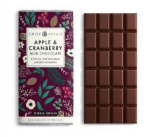 Apple and cranberry milk chocolate